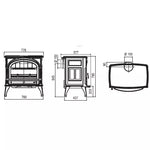 Krosnelė Seguin TOPAZE, pilka, su oro padavimu iš lauko