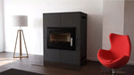 Plieninė krosnelė Thorma Lago, su pilka apdaila komplekte