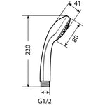 Rankinis dušas RIO, Ø 80 mm, chromas