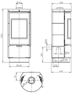 Plieninė krosnelė Thorma Andorra Ceramic Extra, juoda