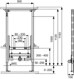 TECEprofil universalus bidė modulis, H=1120mm (rekomenduojami laikikliai: 9380000, 9380300)