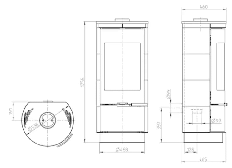 Plieninė krosnelė Thorma Andorra Ceramic Standard, balta