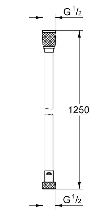 (n.g.)Silverflex dušo žarna 1250mm., 1/2"x1/2" (n.k. ..001)