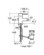 Bidė maišytuvas TARGA su d.v.