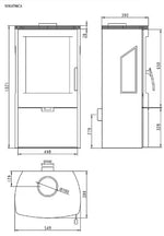 Plieninė krosnelė Thorma Wikantica, juodos spalvos