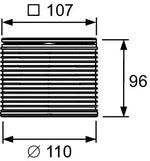 TECEdrainpoint S viršut.trapo dalis su dekoruotom grotelėm, 100mm