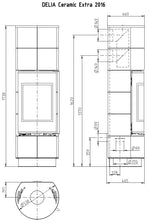 Plieninė krosnelė Thorma Delia Ceramic Extra, baltos spalvos keramika