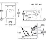 Pakabinamas WC Villeroy&Boch Finion Direct-Flush C+ (be dangčio), balta spalva