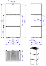 Elektrinis židinys e–LERA C 30, plieno apdaila