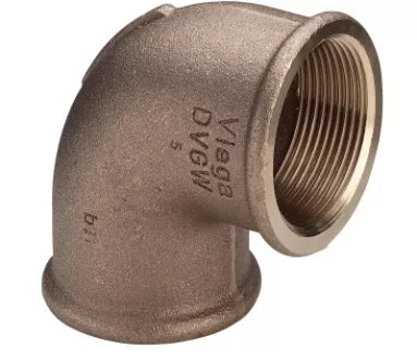 Bronzinė alkūnė VIEGA, d , 1'', 90*, vidus-vidus