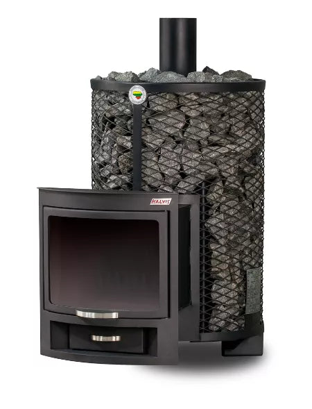 Pirties krosnelė Kalvis PR5-1 12 kw garinei, saunai, išgaubta stiklo keramika