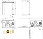 Rekuperatorius SystemAir Save, vertikalus, rotacinis, VTR 300, dešininis