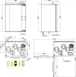 Rekuperatorius SystemAir Save, vertikalus, rotacinis, VTR 250, 1000W, dešininis
