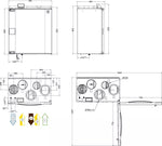 Rekuperatorius SystemAir Save, vertikalus, rotacinis, VTR 300, kairinis