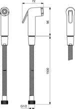 Bidetės galvute Ideal Standard, su metaline 1500 mm žarnele
