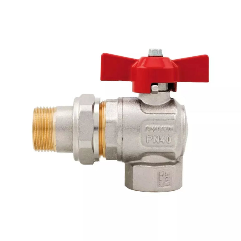 Rutulinis ventilis ITAP Ideal su išardomu sujungimu, kampinis, d1/2''