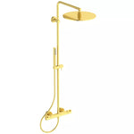 Stacionari dušo sistema Ideal Standard Ceratherm T125, su Ø300 galva ir Stick rankiniu dušu, Brushed Gold