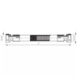 Plieninė dengta žarnelė dujoms su PVC Ferro, tiesi, 2 m