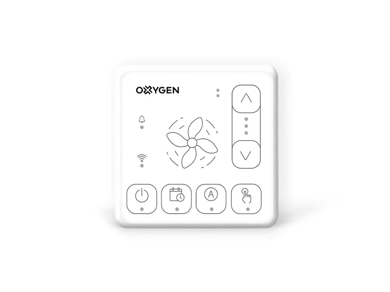 Rekuperatoriaus valdiklis Oxygen Easy su WiFi ir Bluetooth, baltas