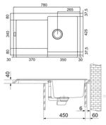 Granitinė plautuvė Franke Maris, MRG 611-78, juoda matinė