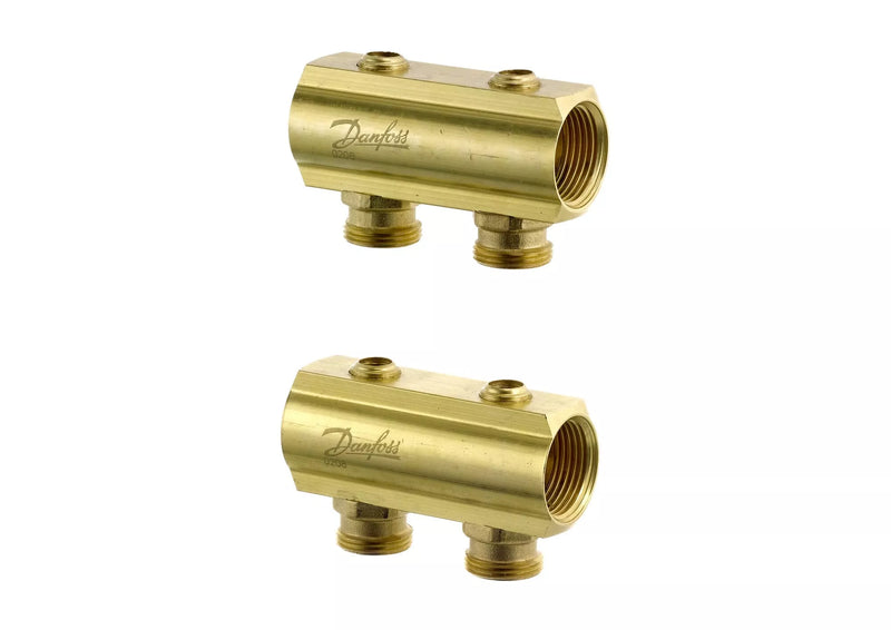 Žalvarinis šildymo kolektorius Danfoss, nereguliuojamas, FHF-B 9 žiedų