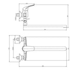 Vonios maišytuvas S-Line Pro, SL272, ilgu čiaupu su dušo komplektu
