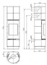 Plieninė krosnelė Thorma Delia Ceramic Plus, juodos spalvos keramika
