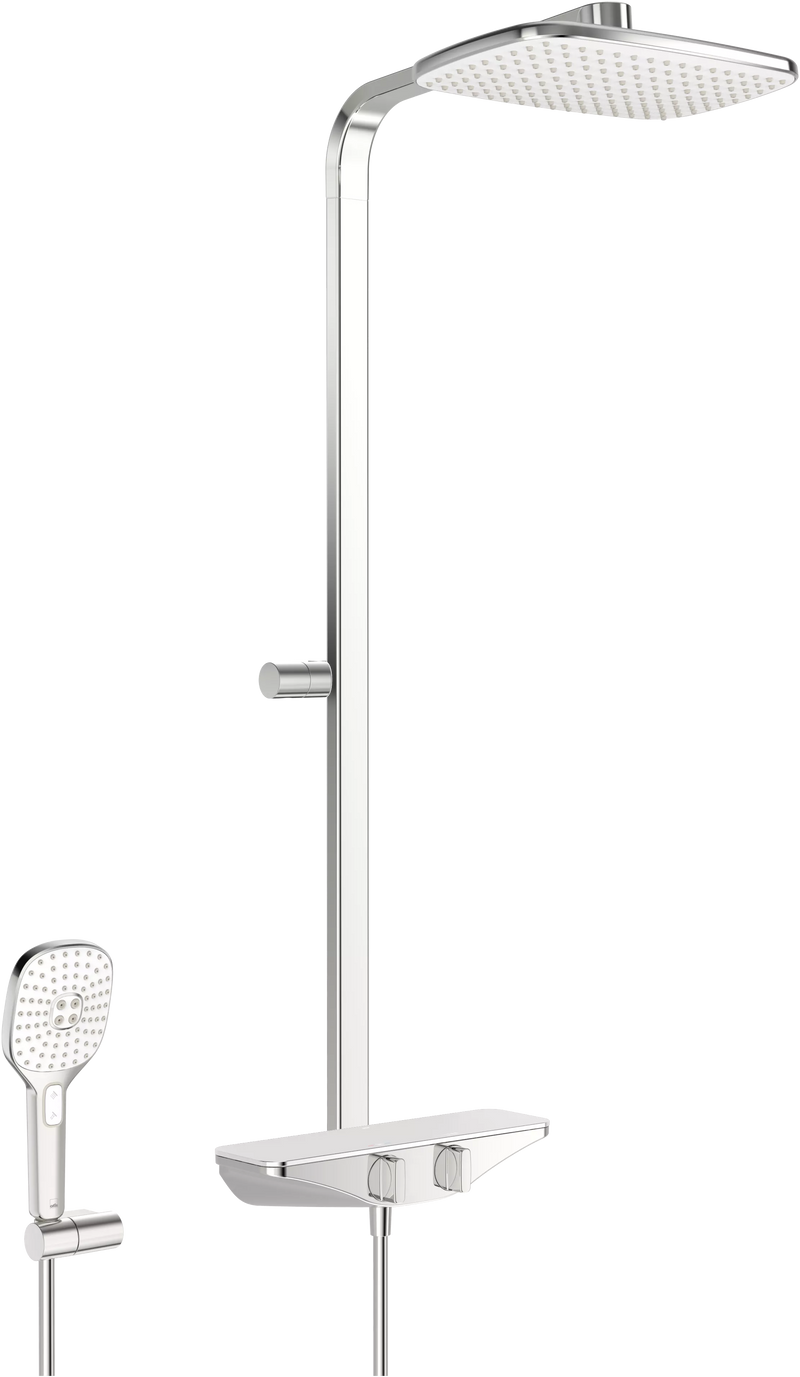 Termostatinė lietaus dušo sistema ESTETA su rankiniu dušu, chromas