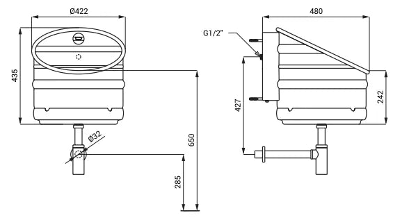 Nerūdijančio plieno unitazas Sanela SLPN 10E, pakabinamas, 24 V DC