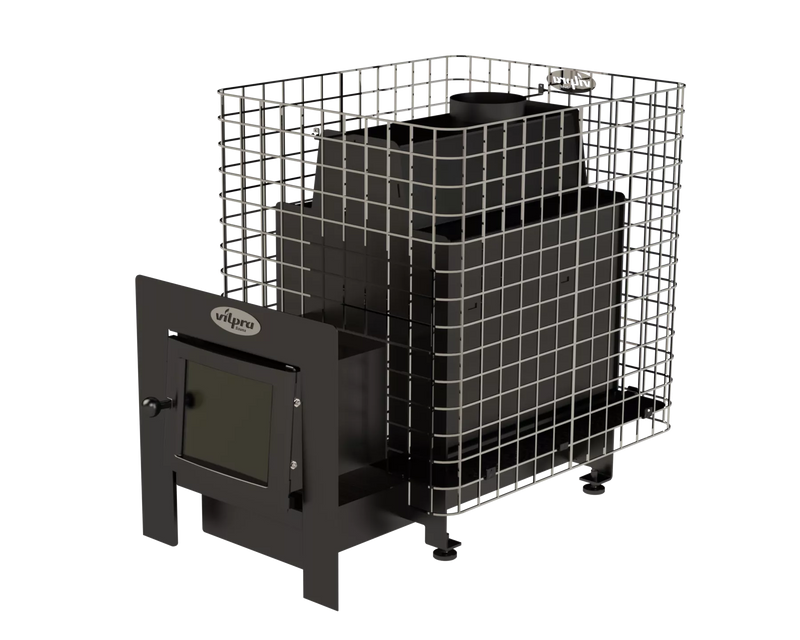 Pirties krosnelė  ETNA 22 kW su išorine pakura, su tinklu