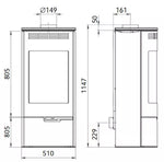 Plieninė krosnelė Thorma Andorra, ruda