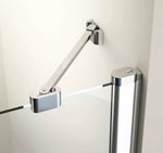 Pusapvalė dušo kabina Ravak Chrome, CSKK4-90 blizgi+Transparent