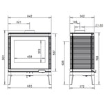 Ketinė krosnelė Invicta KAZAN GA su tonuotu stiklu, antracitas (6104.33)