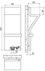 Radiatorius Irsap Tratto, 1200x450 mm, su LED apšvietimu, baltas