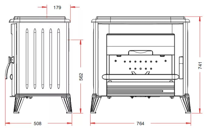 Ketinė krosnelė Invicta MODENA, antracito spalva